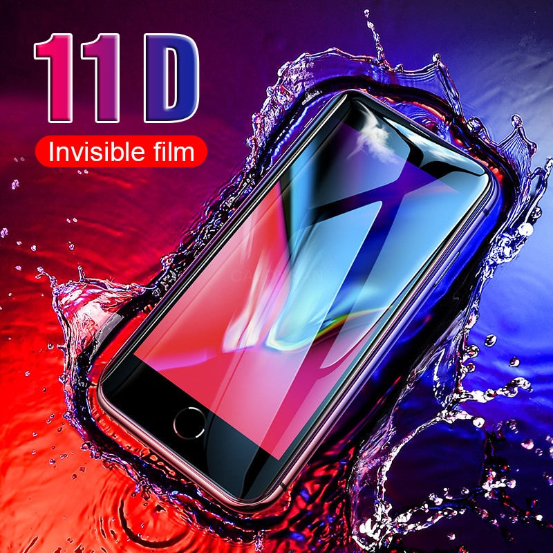 11D Curved Edge Protective Glass on the For iPhone 7 8 6 6S Plus Tempered Screen Protector For iPhone 8 7 6 6s Plus Glass Film