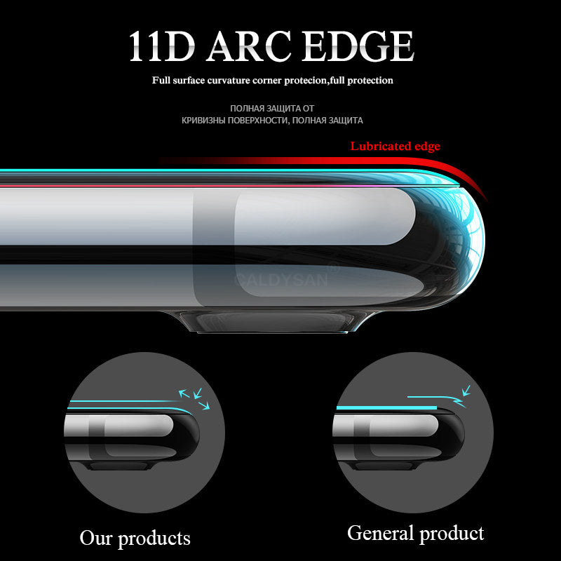 11D Curved Edge Protective Glass on the For iPhone 7 8 6 6S Plus Tempered Screen Protector For iPhone 8 7 6 6s Plus Glass Film